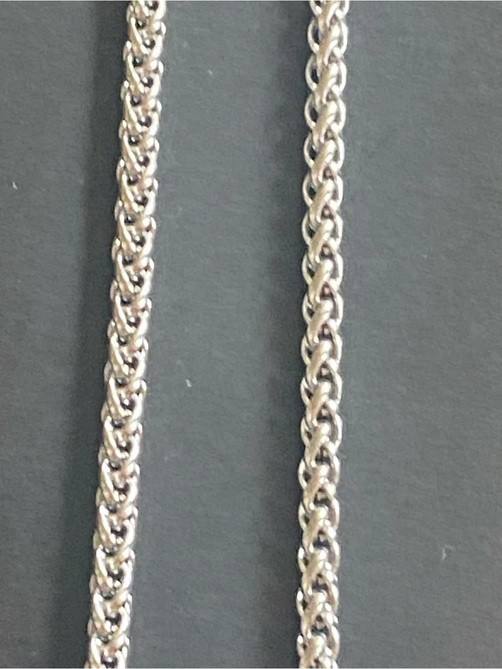 Silver Rope Chain Necklace with Religious Charm- Women's Accessory